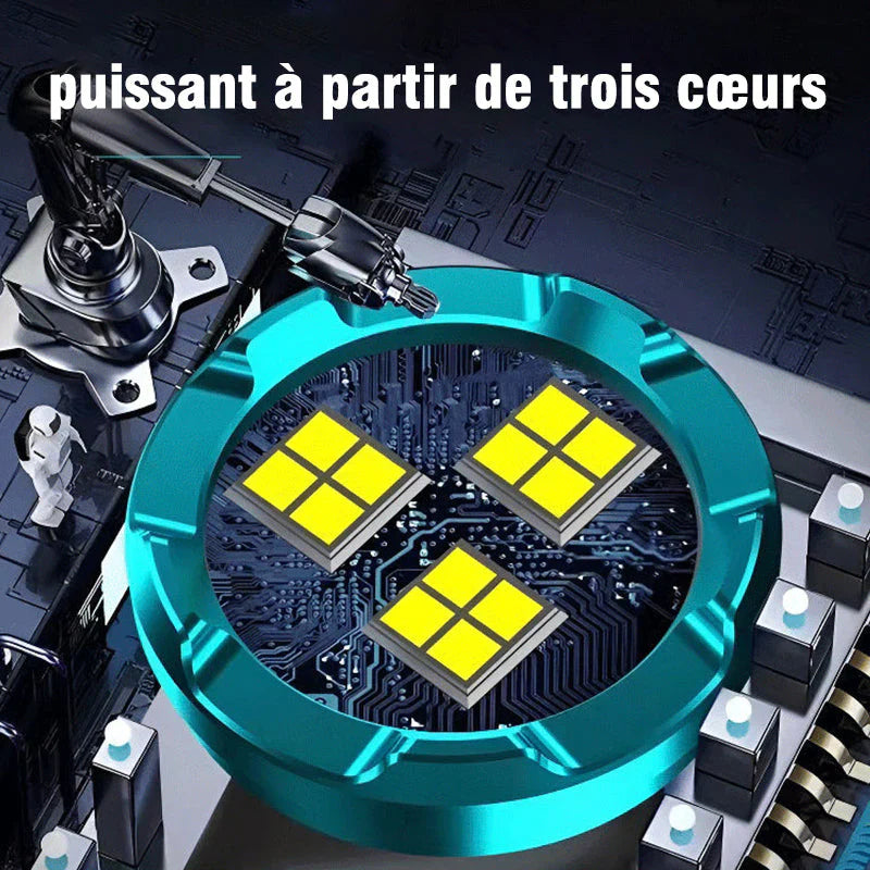 Lampe de Poche Super Lumineuse à Zoom Télescopique