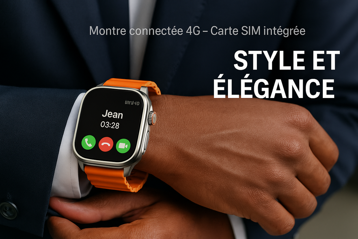 🕒 Montre Connectée 4G avec SIM – Restez connecté sans smartphone