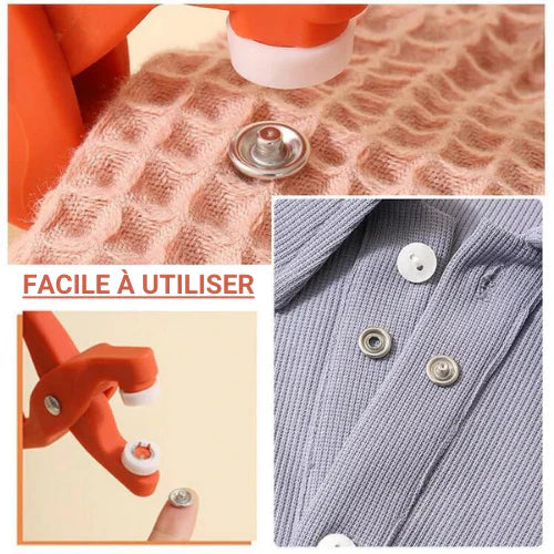 Kit Complet Pince à Boutons Pression  (100 Boutons Métalliques  + Boites de rangement🔧✨