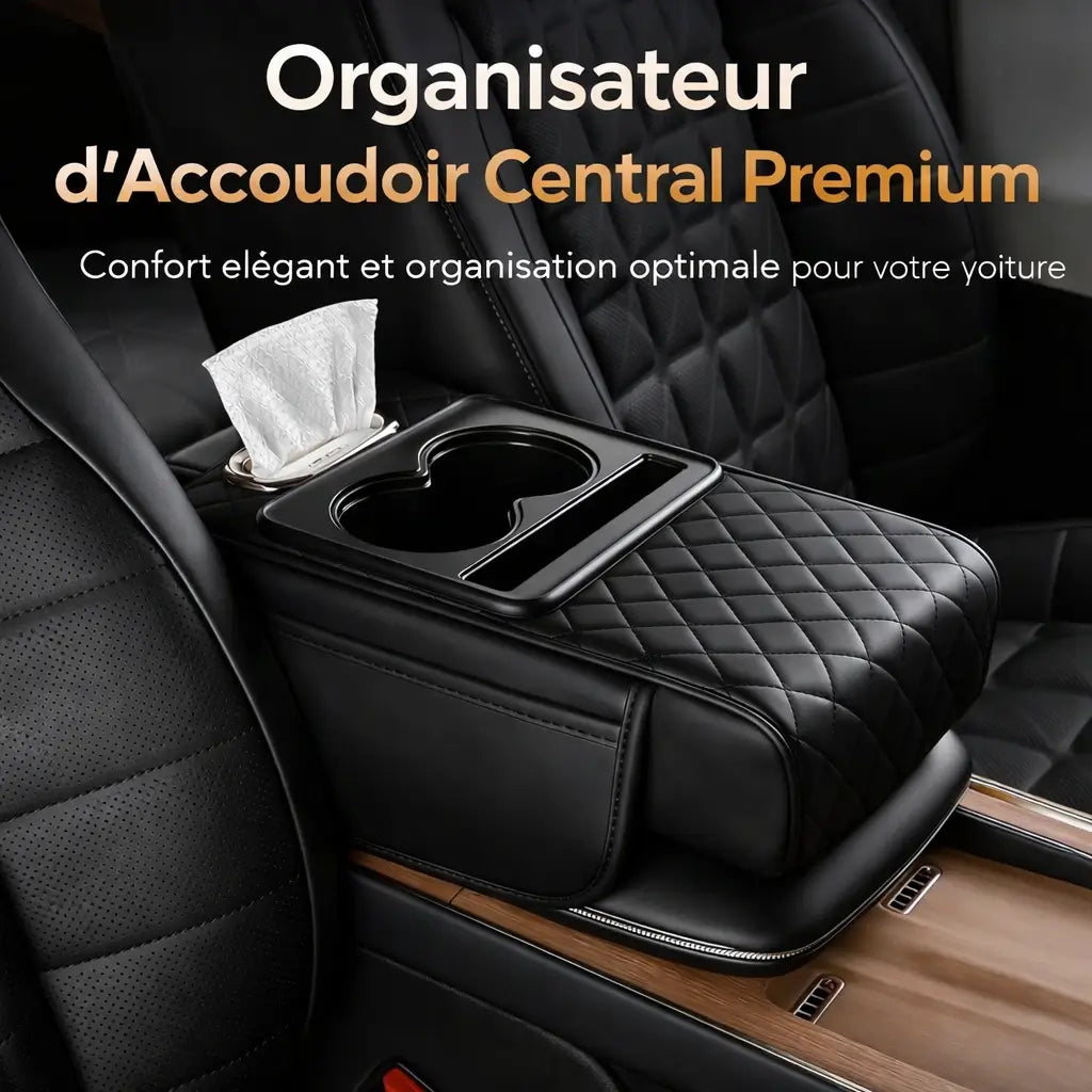 Organisateur d’Accoudoir Central Premium pour Voiture
