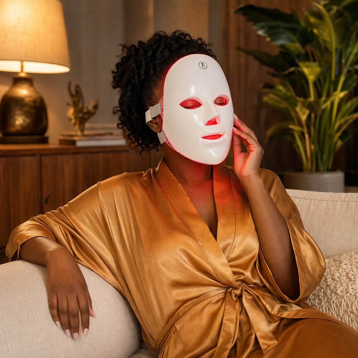 Masque LED Visage Rechargeable - LUMINOTHÉRAPIE 07 COULEURS